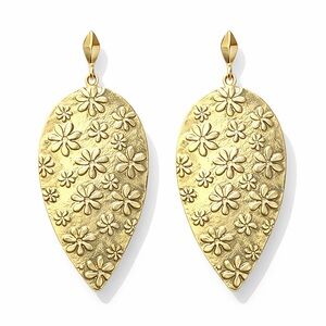 ⚜️ Elegant Floral Gold Bold Earrings